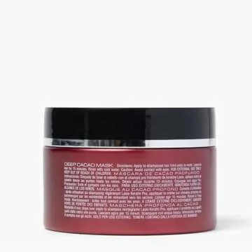 Lasio HYPERSILK Cacao Mask with Keratin, Jojoba, Coconut, and Avocado Oils - Moisture and Repair for Thick, Wavy, Curly, Dry, or Damaged Hair - Restores Strength, Elasticity Shine - 4.23 Fl. Oz.