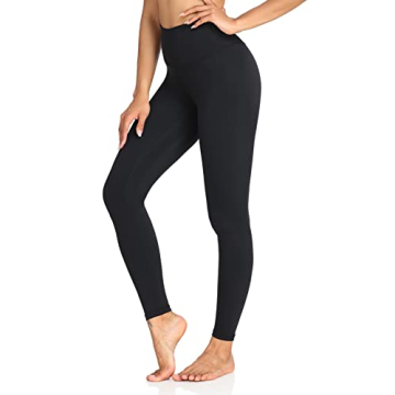 Colorfulkoala Women's Buttery Soft High Waisted Yoga Pants Full-Length Leggings (M, Black)