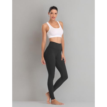 Colorfulkoala Women's Buttery Soft High Waisted Yoga Pants Full-Length Leggings (M, Black)