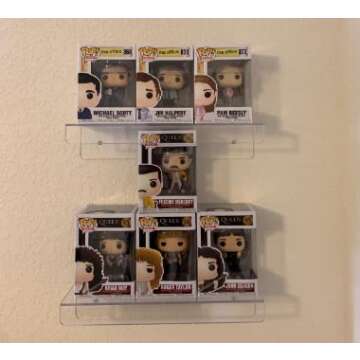 Clear Acrylic Floating Shelves - Set of 4 for Stylish Storage