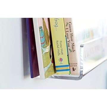 Clear Acrylic Floating Shelves - Set of 4 for Stylish Storage