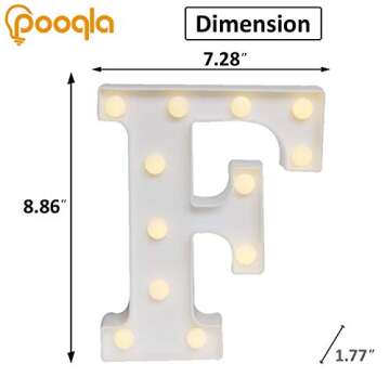 Illuminated Pooqla LED Marquee Letter Lights for Events