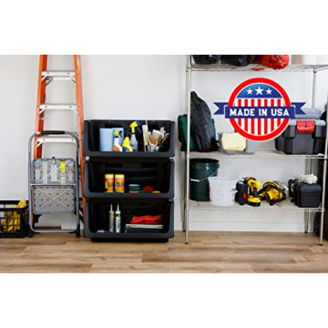 Mighty Tuff Heavy Duty Nesting Stack Bins for Storage
