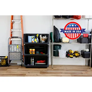 Mighty Tuff Heavy Duty Nesting Stack Bins for Storage
