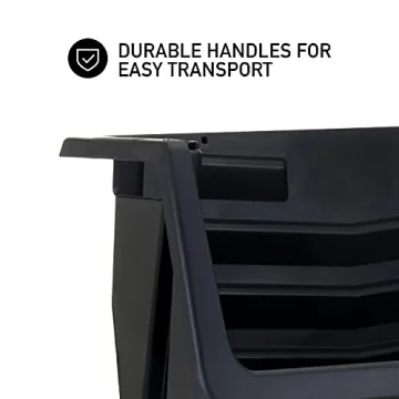 Mighty Tuff Heavy Duty Nesting Stack Bins for Storage