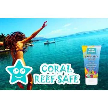 Reef Safe Sunscreen SPF 30 (2 Pack) - Natural, Travel Size, Water Resistant 40 Minutes, Moisturizing, Broad Spectrum UVA/UVB Coral Friendly Mineral Suncream from Reef Repair