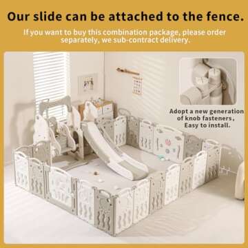 IFLETH Baby Playpen, Foldable Playpen for Babies and Toddlers,14 Panels Baby Play Pen Large Baby Pla...