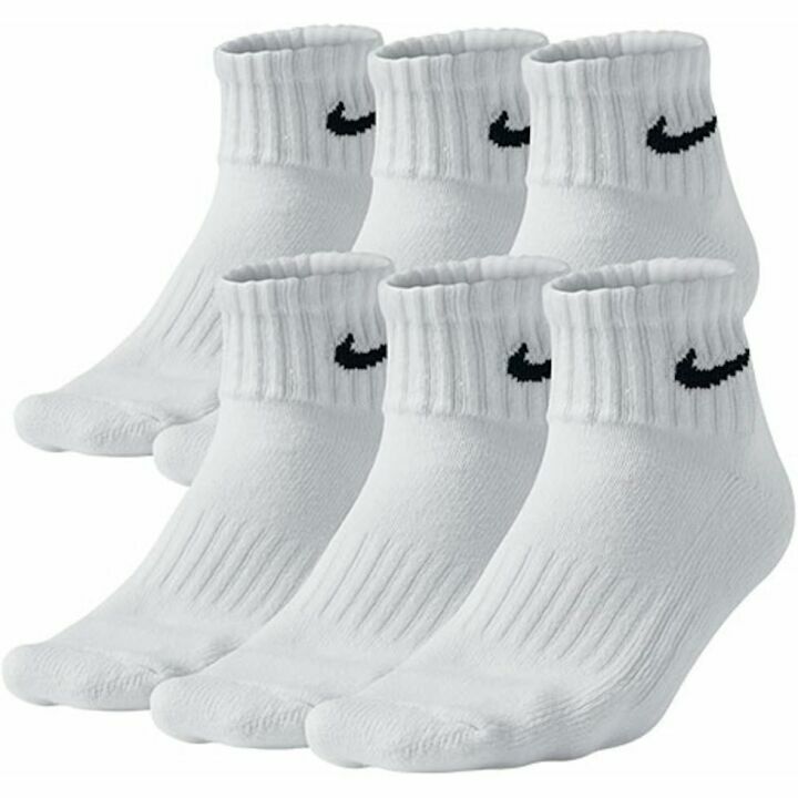 Nike Men's Cotton Quarter Cut Socks - 6 Pack