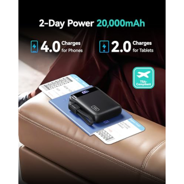 INIU Portable Charger, Smallest 22.5W 20000mAh USB C in & Out Power Bank Fast Charging, PD 3.0+QC 4.0 LED Display Phone Battery Pack Compatible with iPhone 17 16 15 14 Pro Samsung S24 Google iPad etc