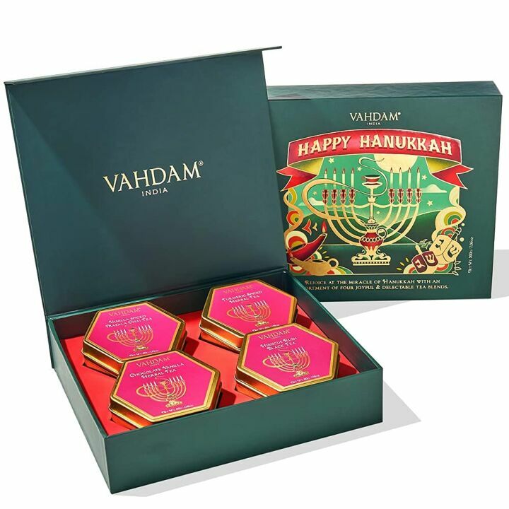 VAHDAM Hanukkah Gift Set 2022 - 4 Premium Teas