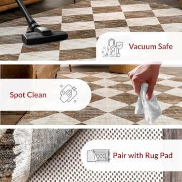 nuLOOM Fringed Performance Indoor Area Rug - Durable & Easy Clean