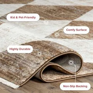 nuLOOM Fringed Performance Indoor Area Rug - Durable & Easy Clean