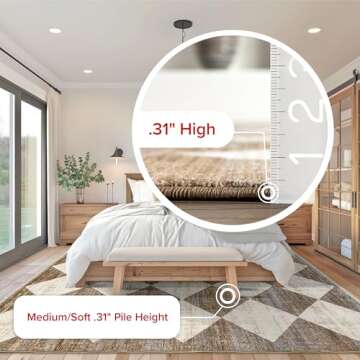 nuLOOM Fringed Performance Indoor Area Rug - Durable & Easy Clean