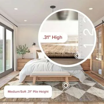 nuLOOM Fringed Performance Indoor Area Rug - Durable & Easy Clean