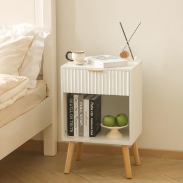 Fultyle White Nightstand Modern Storage and Stylish Design