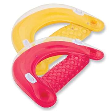 INTEX Sit 'n Float Classic Inflatable Raft Swimming Pool Lounge - (Set of 2)(Colors May Vary)