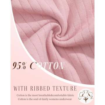 FINETOO 6 Pack Cotton Thongs for Women Breathable Low Rise Bikini Panties Womens Thong Underwear Sex...