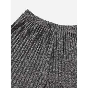 GORGLITTER 6 Piece Vacation Outfits 2025 Comfy Sets for Women Clothing Summer Crop Cami Top and Shorts Red and Grey Medium