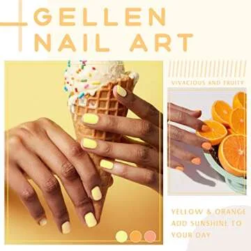Gellen Gel Nail Polish Set - Summer Gel Polish Set 6 Colors, Candy Spring Green Mint Blue Nail Polish Salon Nail Art Gel Manicure Set