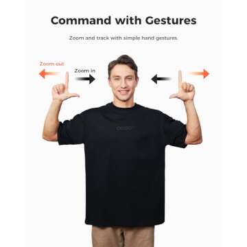 OBSBOT Tiny 2 Lite 4K Webcam for PC, AI Tracking PTZ Streaming Camera with 1/2" Sensor, Gesture Control, 60 FPS, HDR, Microphones, Web Camera for Desktop Computer, Laptop, Meeting, Video Calls, etc.