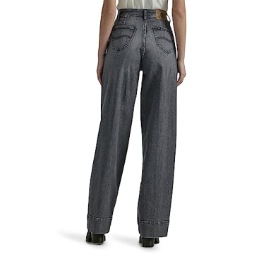 Lee Women's Legendary High Rise Trouser Jean in Blurred Darks