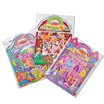 Melissa & Doug Reusable Puffy Sticker Play Set 3-Pack - Endless Creative Fun for Kids!