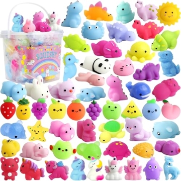150 Pack Mochi Squishy Toys - Kawaii Squishies for Stress Relief and Fun