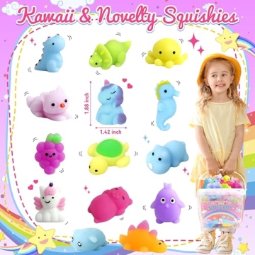 150 Pack Mochi Squishy Toys for Kids Stress Relief Party Favors