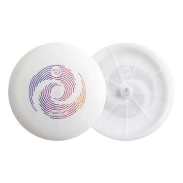 Nite Ize Flashflight Rechargeable LED Light Up Flying Disc - Glow in the Dark Flyer Disc with Long-L...