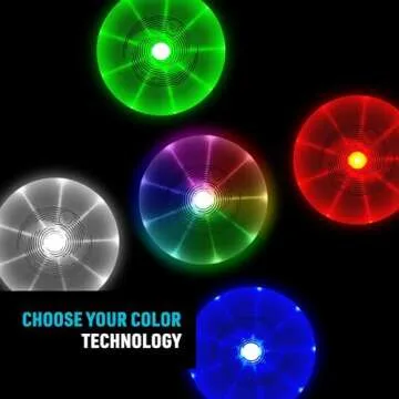 Nite Ize Flashflight Rechargeable LED Light Up Flying Disc - Glow in the Dark Flyer Disc with Long-Lasting LED Light - Family Flying Disc with Rechargeable LED Lights - Flying Disc - Disc-O Tech