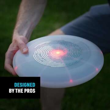 Nite Ize Flashflight Rechargeable LED Light Up Flying Disc - Glow in the Dark Flyer Disc with Long-Lasting LED Light - Family Flying Disc with Rechargeable LED Lights - Flying Disc - Disc-O Tech