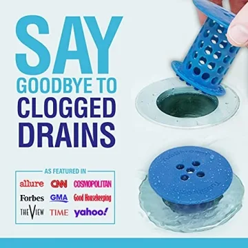 TubShroom Effective Tub Drain Hair Catcher in Blue