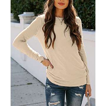 Sherosa Women's Long Sleeve Casual Tee for Comfortable Style