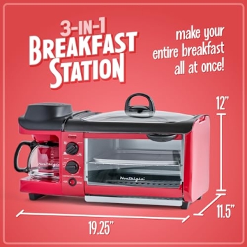 Nostalgia 3-in-1 Breakfast Station for Perfect Mornings