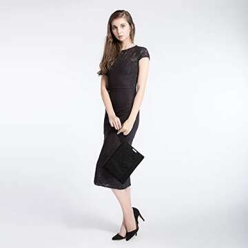 BAGSMART Travel Hanging Jewelry Organizer Case Foldable Jewelry Roll with Hanger for Journey-Rings, Necklaces, Bracelets, Earrings, Black