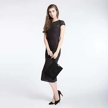 BAGSMART Travel Hanging Jewelry Organizer Case Foldable Jewelry Roll with Hanger for Journey-Rings, Necklaces, Bracelets, Earrings, Black