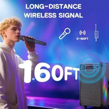 Depusheng Wireless Microphone,Rechargeable Wireless Dual Microphone,Dual Handheld Dynamic Wireless Mic for Karaoke Singing, Wedding, DJ, Party, Speech, Church, Class Use,PA System,200ft,Gray