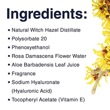 Hydrating Witch Hazel Toner with Rosewater 16oz