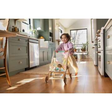 LOVEVERY | The Buddy Stroller | Wooden Toy Doll Stroller for Pretend Play, Ages 12 Months+