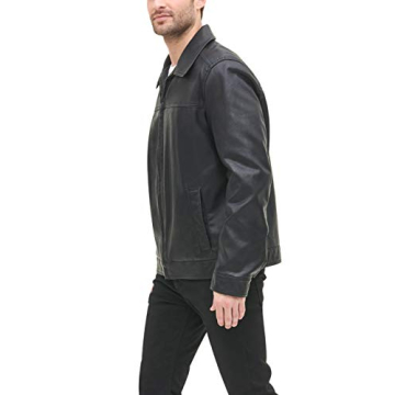 Tommy Hilfiger Men's Classic Faux Leather Jacket in Black