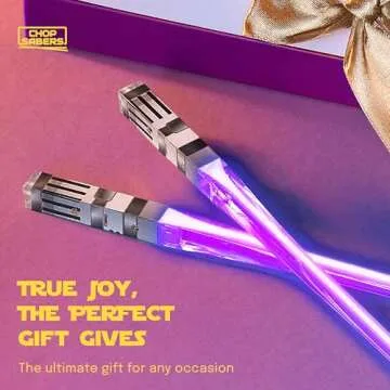 Chop Sabers Light Up Lightsaber Chopsticks, 1 Pair, Purple