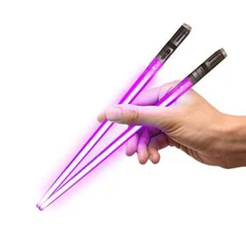 Chop Sabers Light Up Lightsaber Chopsticks, 1 Pair, Purple