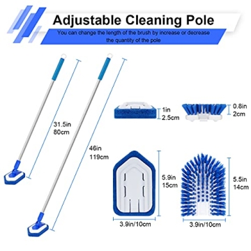 Lalafancy Bathroom Scrubber with 50 Inch Extendable Handle