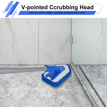 Lalafancy Bathroom Scrubber with 50 Inch Extendable Handle