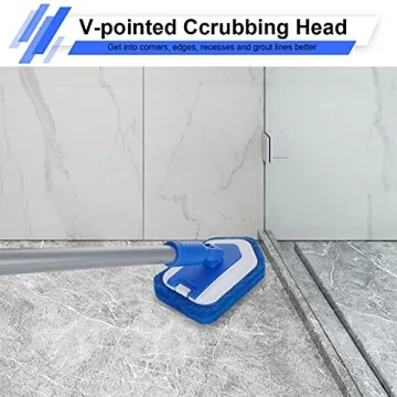 Lalafancy Bathroom Scrubber with 50 Inch Extendable Handle