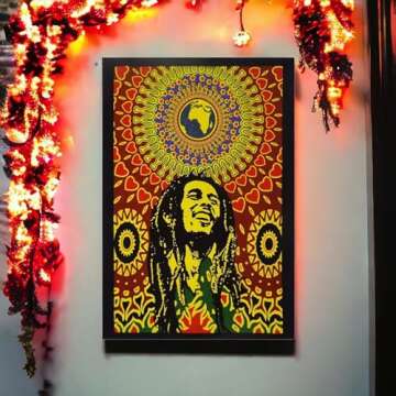 Third Eye Export Unique Cotton One World Bob Marley Poster Boho Decor Weed Tapestry Wall Hanging Hip...