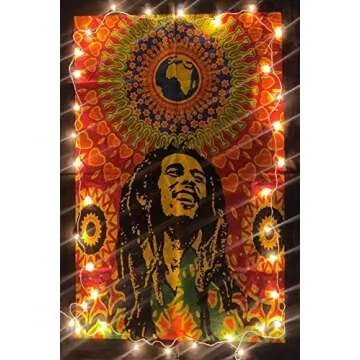 Unique Cotton One World Bob Marley Tapestry for Boho Decor