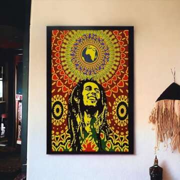 Unique Cotton One World Bob Marley Tapestry for Boho Decor