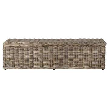 SAFAVIEH Home Collection Caius Natural Wicker Storage Bench