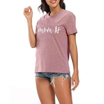 Mom AF Shirt Casual Funny Tee for Stylish Moms